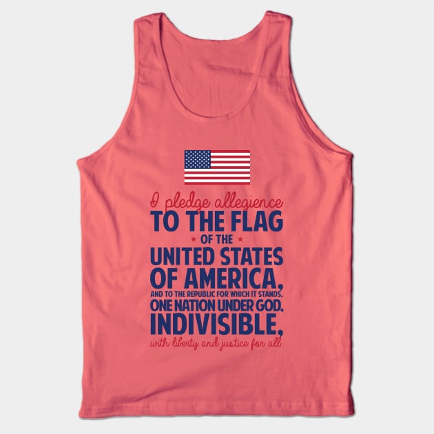 The Pledge of Allegiance Tank Top by FranklinPrintCo